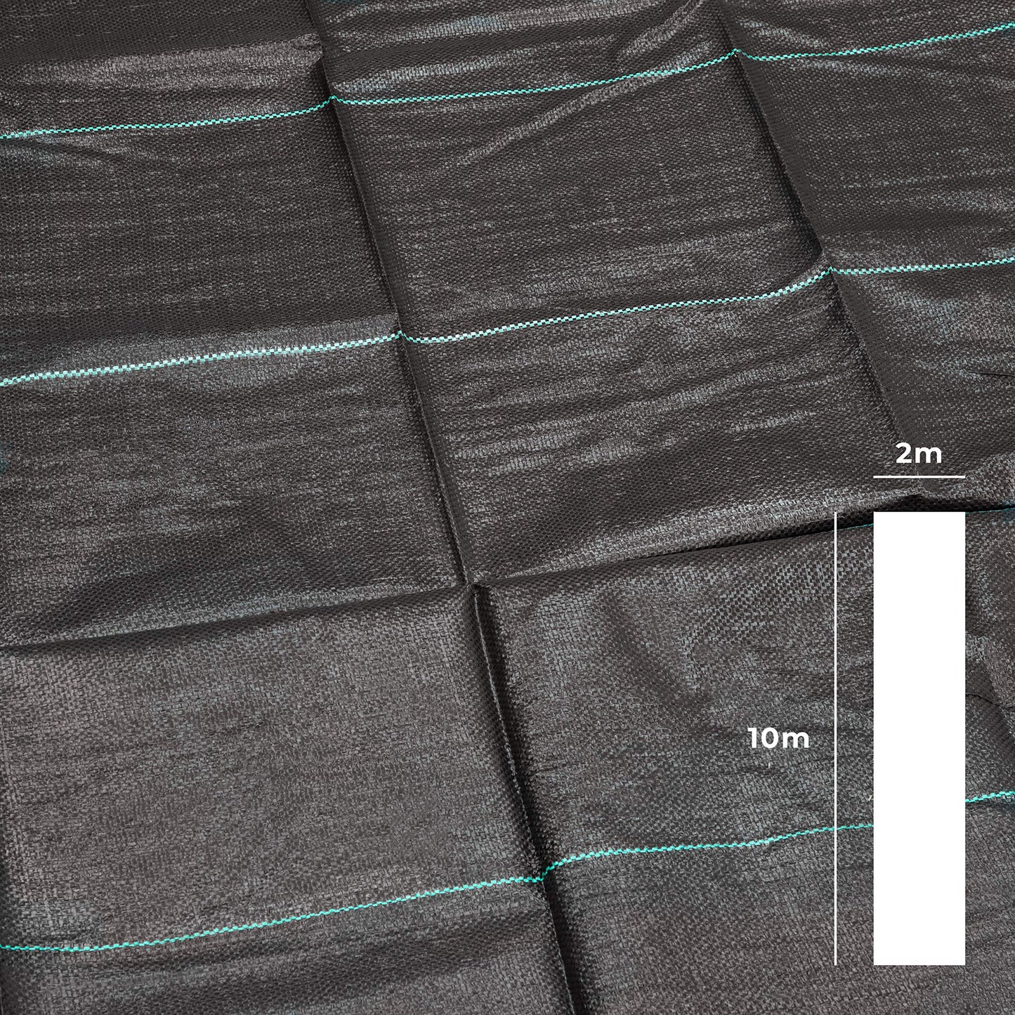 GardenKraft 10079 Heavy Duty Weed Control Fabric / 20m Coverage From 1 Individual 10m x 2m Barrier Roll / Multi-Purpose Garden Landscaping Ground Cover