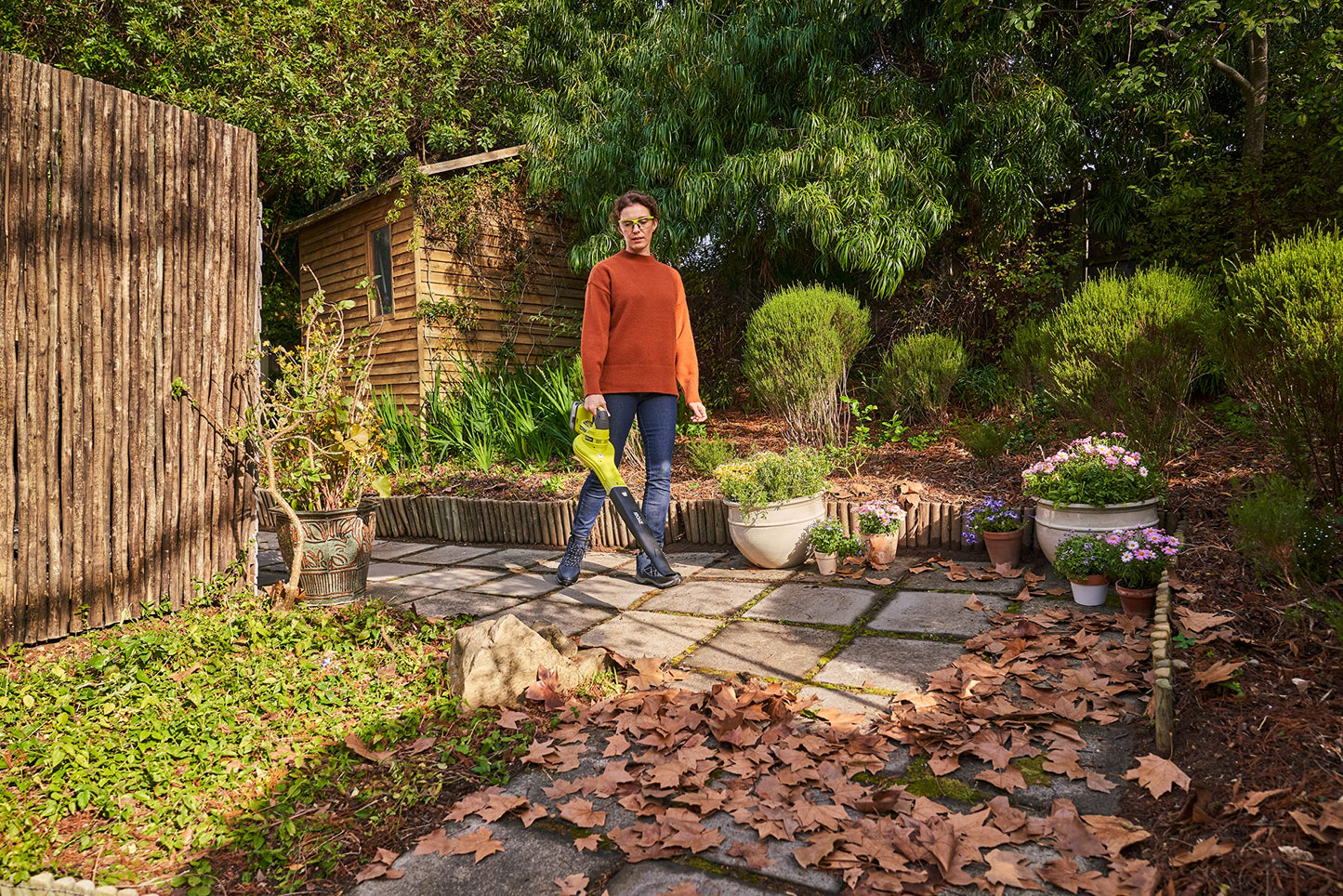 Ryobi OBL1820S ONE- Cordless Blower, Air Speed (Zero Tool), 245 km/h, 18 V, Hyper Green and Grey