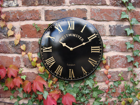 HH Home Hut Outdoor Indoor Clock black Wall Garden Clock DS1063