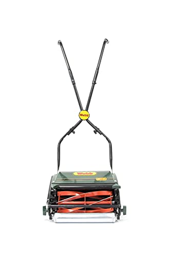 Webb WEH12R Manual Hand Push Cylinder Lawnmower with Roller, Adjustable Cutting Heights, 30cm Cutting Width and 18L Collection Bag - 2 Year Guarantee