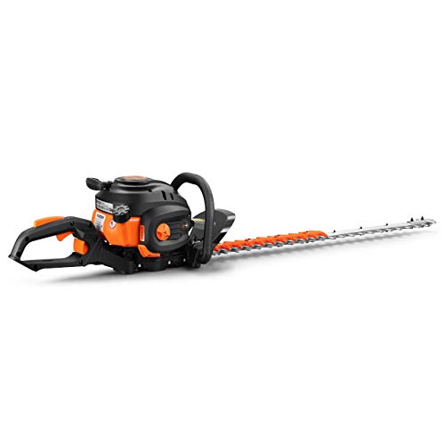 Fuxtec professional petrol hedge trimmer, 800mm - XXL cutting length, 2-stroke engine, 25.4cc, 1hp, FX-MHP126, ergonomic handle, horizontal and vertical cutting, reduced noise-level, safety blades