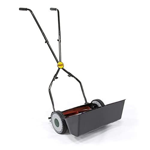 Webb WEH30 Hand Push Cylinder Lawnmower – 30cm Cut, 4 Heights, 17L Box