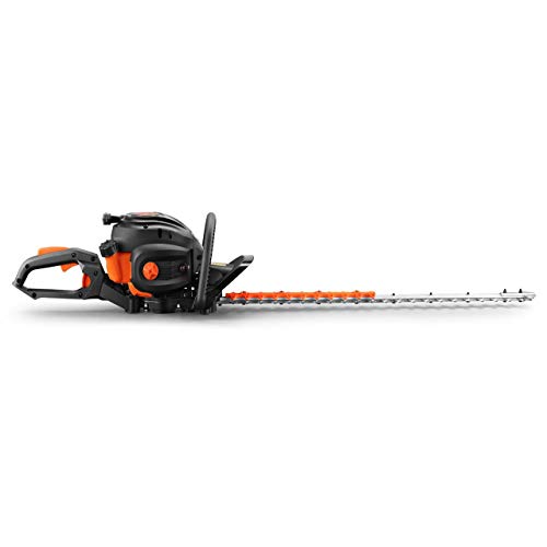 Fuxtec professional petrol hedge trimmer, 800mm - XXL cutting length, 2-stroke engine, 25.4cc, 1hp, FX-MHP126, ergonomic handle, horizontal and vertical cutting, reduced noise-level, safety blades