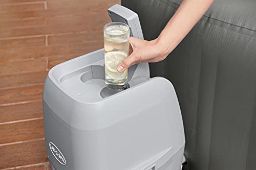 Lay-Z-Spa BW60067GB Mauritius 180 AirJet Massage System, Inflatable Hot Tub with Freeze Shield Technology, 5-7 Person, Grey