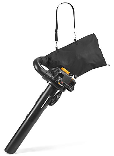 McCulloch GBV 322 VX Petrol Leaf Blower/Garden Vacuum: 800 W Engine, 45 Litre Vac Bag Capacity, 370 km/h, Full Anti-Vibration System, Cruise Control, Soft Start Function