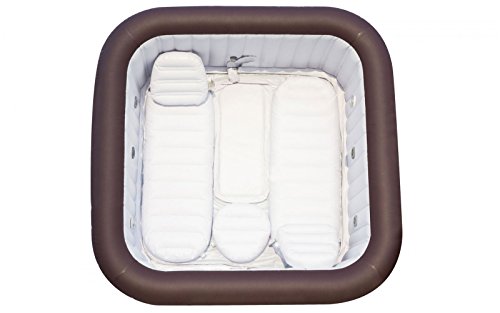 Lay-Z-Spa Maldives HydroJet Pro Hot Tub Inflatable Spa with LED Lights, 1050 Litre, Brown, 85 x 75 x 92 cm