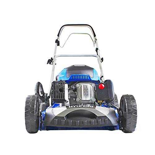 Hyundai 196cc Petrol Lawnmower, 20" 51cm 4 Stroke, Self Propelled Lawn Mower, Easy Starting with Six Cutting Heights, 70L Grass Bag & 3 Year Warranty