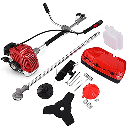iropro 52cc Long Reach Petrol 2 in 1 Multi Function Garden Tool Petrol Strimmer Hedge Trimmer Cutter Chainsaw, Brush Cutter with 3T Blade for Home and Garden Outdoor Maintenance Tools