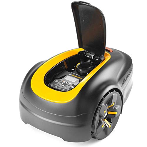 McCulloch ROB S400 Robotic Lawn Mower – Cuts up to 400 sq m, Manicured Lawn, Tackles 35 Percent Slop Gradients, Lawn Growth Sensors, Simple Set Up, Intuitive Keypad