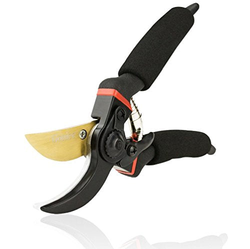 gonicc 8" Professional Secateurs Premium Titanium Bypass Pruning Shears (GPPS-1003), Hand Pruners, Garden Clip, Hedge Shears(Gold)