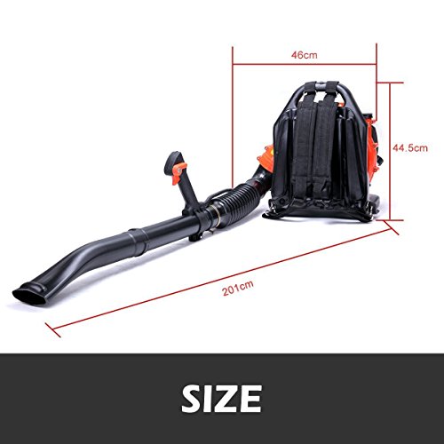 Dealourus 75cc Petrol Backpack Leaf Blower, Extremely Powerful - 240MPH Lightweight With New and Improved Padded Support Straps For Maximum Comfortability