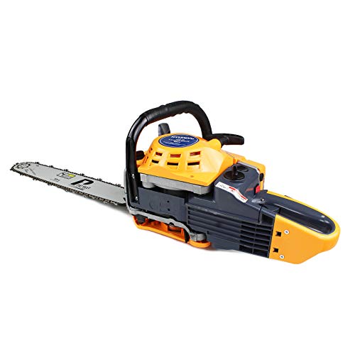 P1PE 62cc Petrol Chainsaw, 2 Year Year Warranty, 20-Inch Cutting Bar, 2 Chains, Carry Bag, Chain File & Fuel Mixing Bottle, Chainsaw Petrol, 2 Stoke Chainsaw, Multi-Tool Kit, Wood Saw, Tree Saw