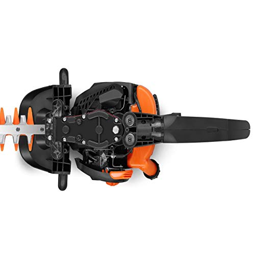 Fuxtec professional petrol hedge trimmer, 800mm - XXL cutting length, 2-stroke engine, 25.4cc, 1hp, FX-MHP126, ergonomic handle, horizontal and vertical cutting, reduced noise-level, safety blades