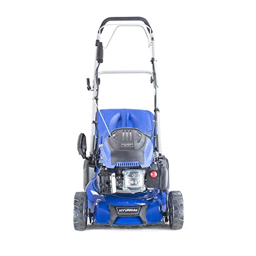 Hyundai Petrol Lawnmower, 139cc, 420mm Cordless Lawn Mower with large 45 Litre Grass & 3 Year Warranty