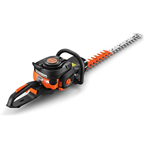Fuxtec professional petrol hedge trimmer, 800mm - XXL cutting length, 2-stroke engine, 25.4cc, 1hp, FX-MHP126, ergonomic handle, horizontal and vertical cutting, reduced noise-level, safety blades