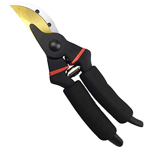 gonicc 8" Professional Secateurs Premium Titanium Bypass Pruning Shears (GPPS-1003), Hand Pruners, Garden Clip, Hedge Shears(Gold)