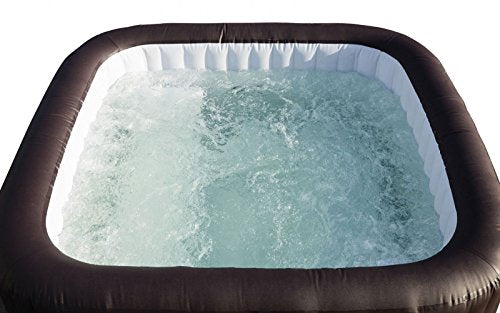 Lay-Z-Spa Maldives HydroJet Pro Hot Tub Inflatable Spa with LED Lights, 1050 Litre, Brown, 85 x 75 x 92 cm