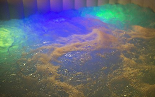 Lay-Z-Spa Maldives HydroJet Pro Hot Tub Inflatable Spa with LED Lights, 1050 Litre, Brown, 85 x 75 x 92 cm