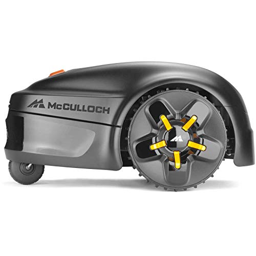 McCulloch ROB S400 Robotic Lawn Mower – Cuts up to 400 sq m, Manicured Lawn, Tackles 35 Percent Slop Gradients, Lawn Growth Sensors, Simple Set Up, Intuitive Keypad