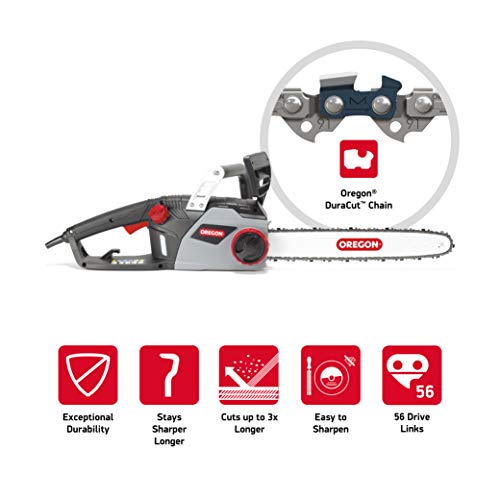 OREGON CS1400 2400 W Electric Chainsaw, Powerful Electric Saw with 16-Inch (40 cm) Guide Bar DuraCut Saw Chain (612000)