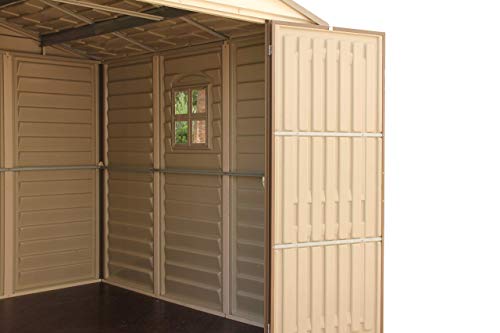 Duramax (30214-1) 10 x 8 Feet V2 Wood Side Vinyl Shed - Ivory/Brown