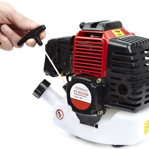43cc Petrol Grass Trimmer and Brushcutter with Protective Guard and Harness - Optimal for Trimming Weeds, Grass Cutting, Lawn Edges - 2-Stroke Engine 1.25KW / 1.7HP