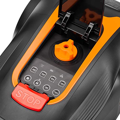 Lawnmaster L10 Robot Lawnmower 20V Max | Auto Charging Robotic Lawn Mower with 2.0Ah Lithium-Ion Battery for Lawns up to 400m² | 18cm Cut Width & 20-60mm Cutting Heights