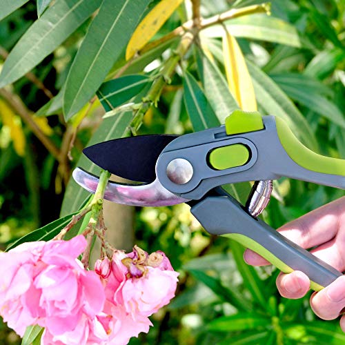 Hortem 3PCS Garden Shears Set with 28" Tree Loppers Heavy Duty, 23" Professional Hedge Clippers, 8" Sharp Pruning Shears as Tree & Shrub Care Kit