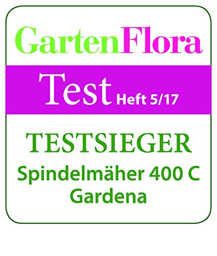 GARDENA Comfort reel mower 400 C: Hand lawn mower with 40 cm working width of up to 250 m² lawn blade roll made of quality steel, non-contact cutting technique (4022-20)