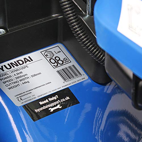 Hyundai Self Propelled Petrol Mower, 20"/51cm, 196cc Electric-Start Petrol Lawnmower with 3 Year Warranty
