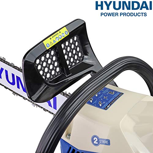Hyundai Petrol Chainsaw, 62cc 20”, 2-Stroke, Wood Saw / Cordless Chainsaw, 20'' Cutting Bar with 3 Year Hyundai Warranty