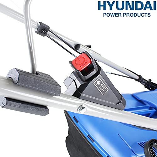 Hyundai Self Propelled Electric 17" 43 cm 430mm Petrol Lawn Mower Plus 600ml Free Engine Oil, 3 Year Warranty, Blue