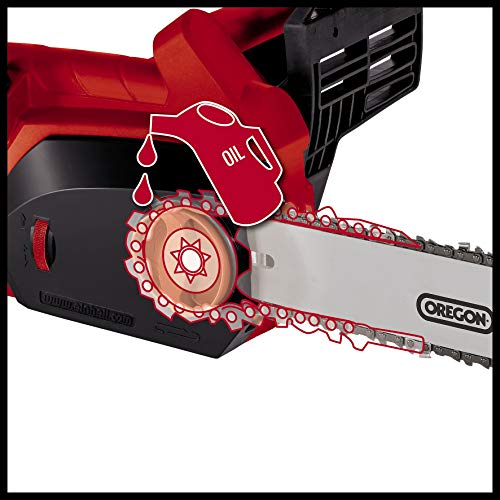 Einhell 4501720 GH-EC 2040 2000W Electric Chainsaw with Tool-Free Chain Tensioning, Black, Red, 27.5 cm*53.0 cm*21.5 cm