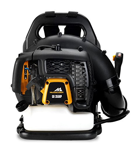 McCulloch GB 355 BP Backpack Leaf Blower: 1500 W Engine Power, 46cc, 355 Km/h Blow Speed, Variable Speed, Full Anti-Vibration System, Cruise Control, with Backpack Included