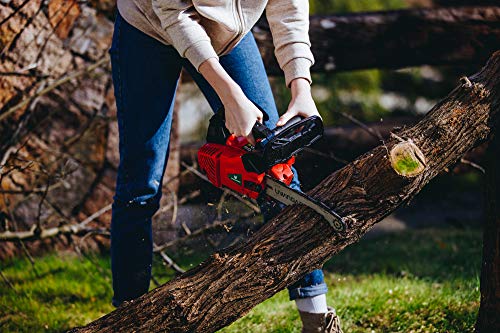 UWINGARDEN 26CC Mini Cordless Lightweight Top Petrol Portable Hand Easy Start Chainsaw, 10" Professional Handled Cordless 2 Stroke Chain Saw Garden Wood Cutting Tool