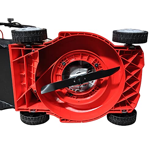 RocwooD Petrol Lawnmower Push 16" 132cc Mower Plus FREE Oil 39cm 390mm Cutting Width OHV Engine Mower Foldable Handles 35 Litre Grass Collector 2 Year Warranty Red