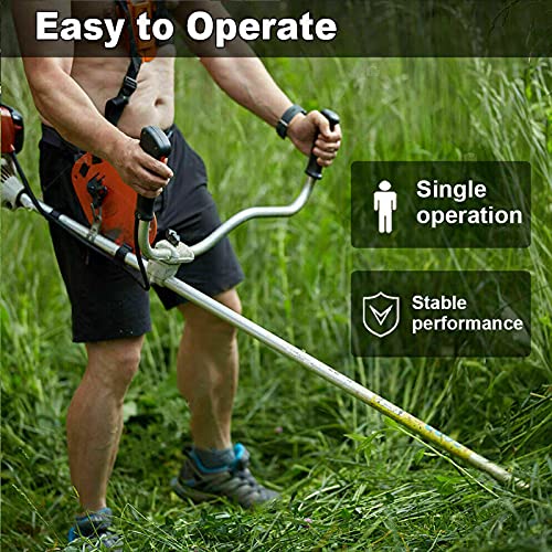 iropro 52cc Long Reach Petrol 2 in 1 Multi Function Garden Tool Petrol Strimmer Hedge Trimmer Cutter Chainsaw, Brush Cutter with 3T Blade for Home and Garden Outdoor Maintenance Tools