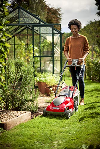 Mountfield Princess 34 Electric Lawnmower, 34cm cutting width, 1400W, Up to 50m², Includes 35L grass collector