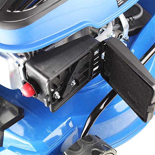 Hyundai Lightweight 40cm 79cc 4 Stroke Push Rotary Petrol Lawnmower, 6 Cutting Central Height Adjustment Lawn Mower, Rust Proof Deck, 3 Year Warranty