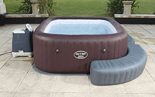 Lay-Z-Spa Maldives HydroJet Pro Hot Tub Inflatable Spa with LED Lights, 1050 Litre, Brown, 85 x 75 x 92 cm