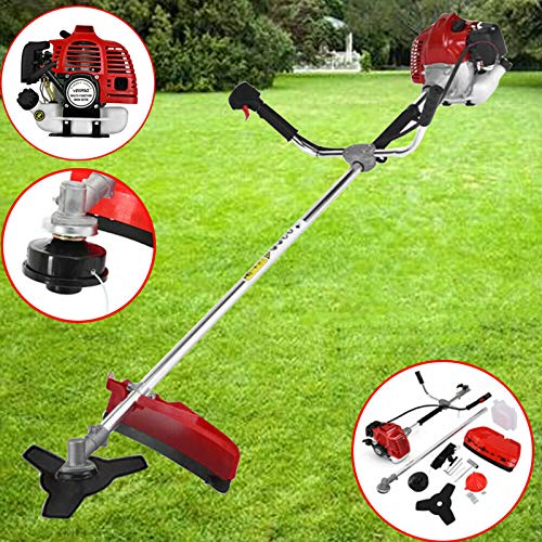 iropro 52cc Long Reach Petrol 2 in 1 Multi Function Garden Tool Petrol Strimmer Hedge Trimmer Cutter Chainsaw, Brush Cutter with 3T Blade for Home and Garden Outdoor Maintenance Tools