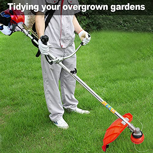 iropro 52cc Long Reach Petrol 2 in 1 Multi Function Garden Tool Petrol Strimmer Hedge Trimmer Cutter Chainsaw, Brush Cutter with 3T Blade for Home and Garden Outdoor Maintenance Tools